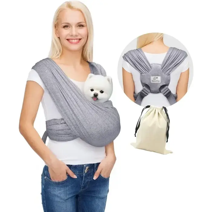 Porte-chien pour petits chiens, face avant, écharpe mains libres pour chat, taille réglable en coton