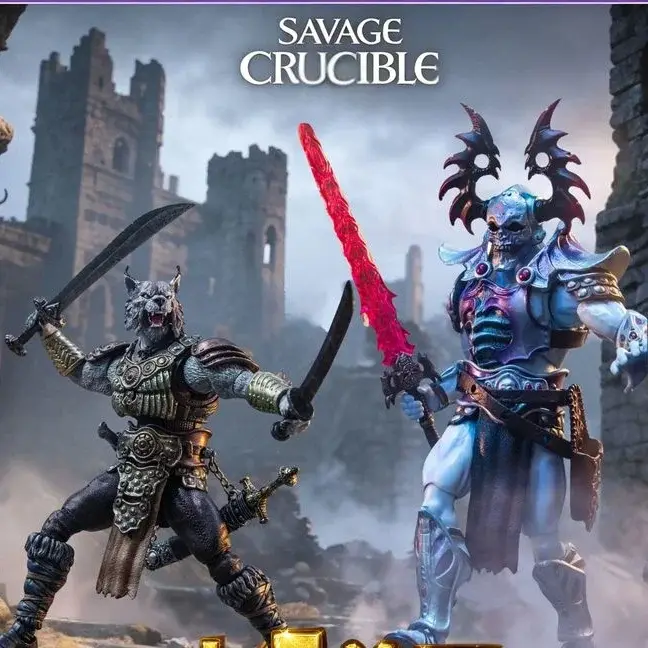 Figurine de collection Arvinger Studios Savage Crucible One modèle de collection avec double épée Lynx pour collectionneurs adultes occasions spéciales