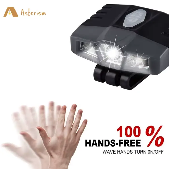 Mini lampe frontale Rechargeable Ultra lumineuse Cree LED à Clip sur le chapeau, imperméable, lampe 