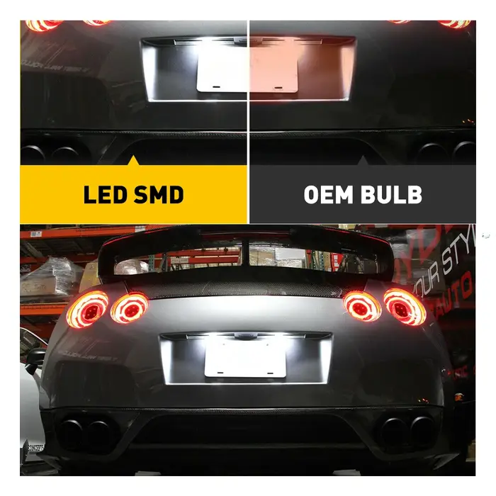 Éclairage de plaque d'immatriculation LED automatique, 2 pièces, blanc 6000K, pour NISSAN Sentra Cub