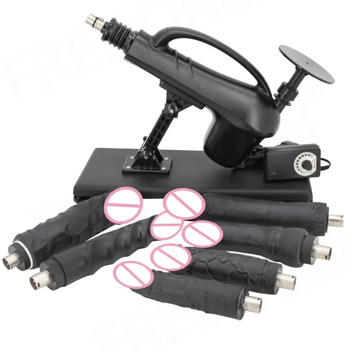 Fredoch Mini Machine sexuelle automatique avec accessoires de gode noir pour hommes et femmes jouets