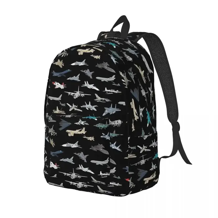 Sac à dos Airana militaire moderne, sac à dos d'affaires pour lycée, avion de chasse, pilote, ordina