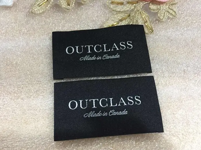 Étiquette de vêtements personnalisée/étiquettes de vêtements/étiquette principale, pli central d'ext