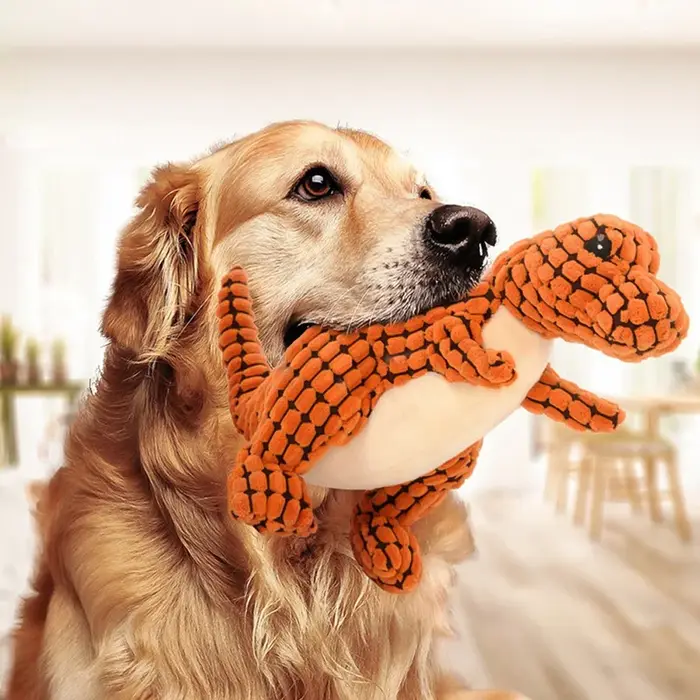 Jouets de dinosaure en peluche pour animaux de compagnie pour chiens de petite taille jouets à mâcher en peluche pour chiots et petits chiens occasions spéciales et cadeaux d'anniversaire