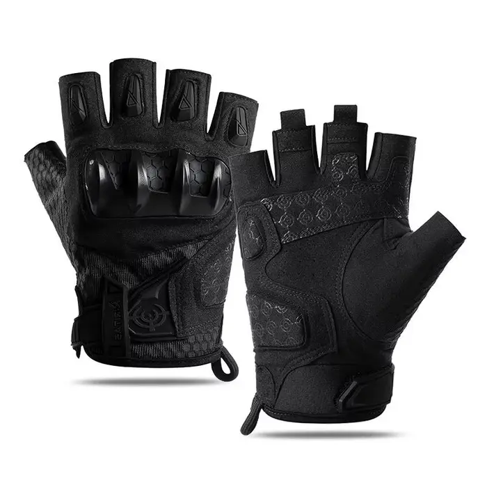 Gants tactiques chasse demi-doigts pleins anti-dérapage coque dure sport extérieur