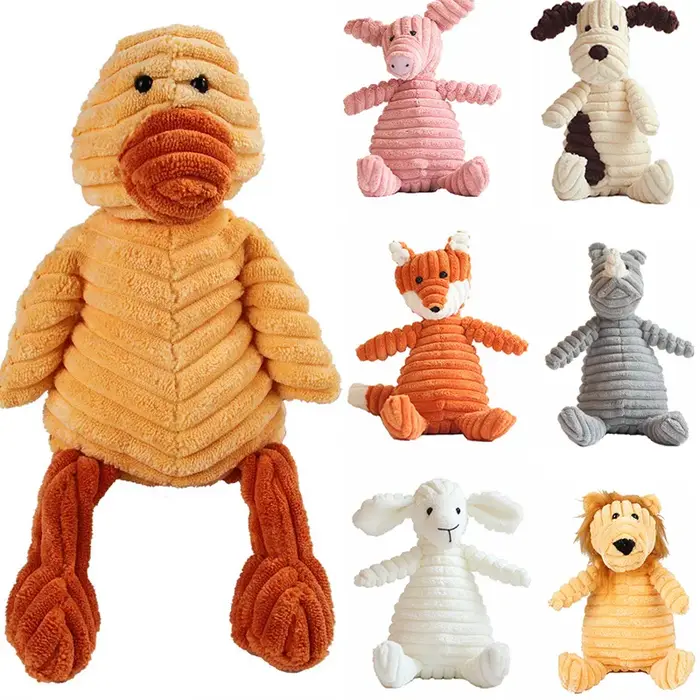 Jouets à mâcher en velours côtelé pour petits et moyens chiens