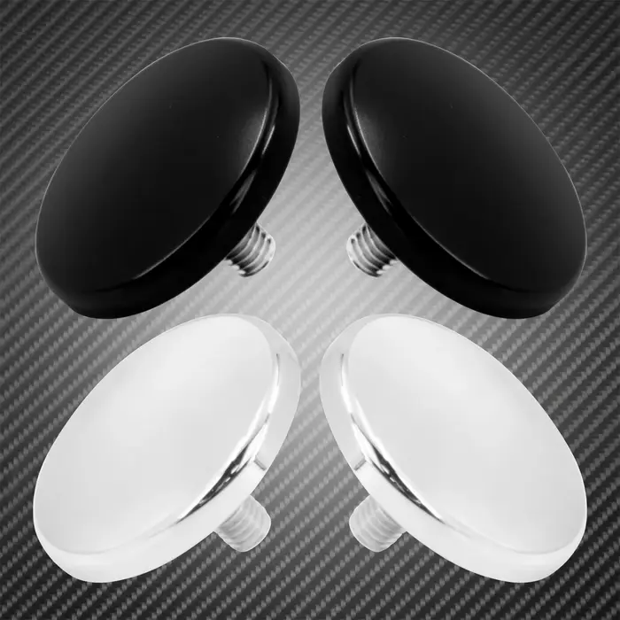 2x bouchons de miroir de carénage intérieurs Choppers, noir/Chrome, pour Harley Touring Electra Stre