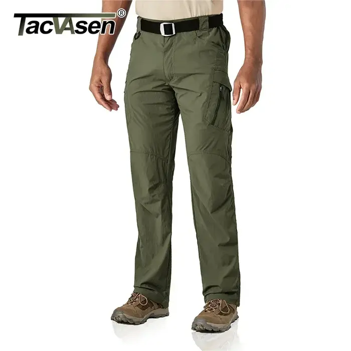 Pantalon cargo TACVASEN léger été homme - Tissu stretch à séchage rapide pour randonnée sport