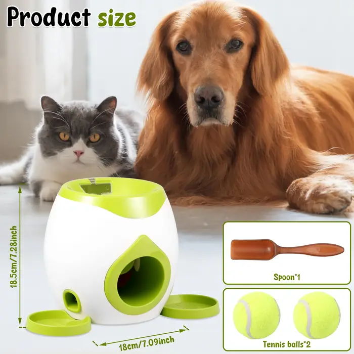 Lanceur de boules pour chien avec distributeur automatique de friandises, Machine interactive de lan