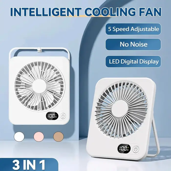 Ventilateur de bureau Ventilateur rechargeable USB portable 180 °   Ventilateur personnel pliant inc