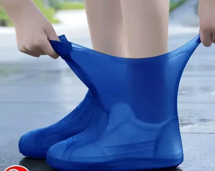1 paire de couvre-chaussures imperméables en Silicone, en caoutchouc résistant aux lèvres, équipemen