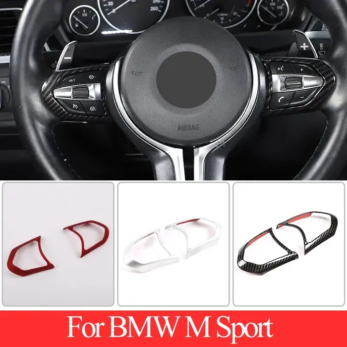 Cadre de décoration de volant ABS rouge, pour BMW F20 F22 F21 F30 F32 F33 F36 F06 F12 F13 X5 F15 X6 