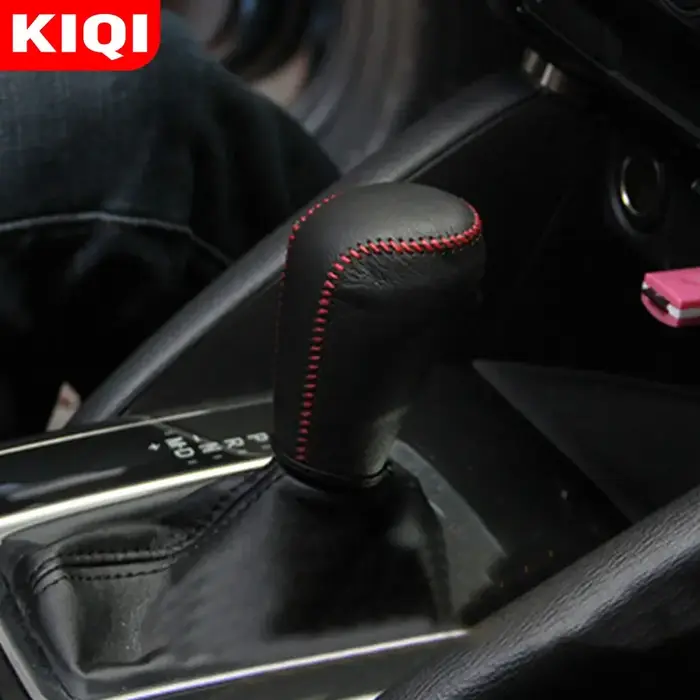 KIQI AT – couvercle de poignée de changement de vitesse en cuir, pour Mazda 3 Axela Atenza CX-5 CX-4