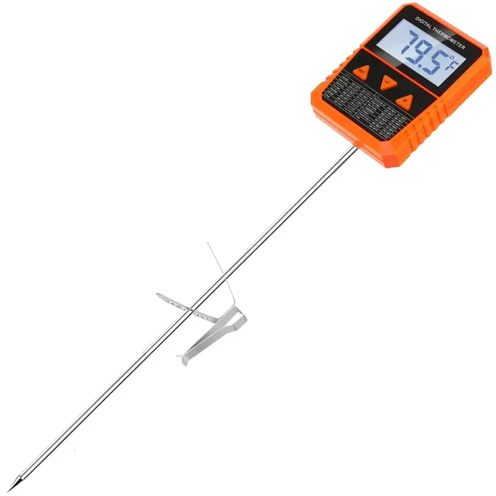 Sonde Candy Therye.com avec pince à pot, fonction d'alarme, IPX6 étanche, rotatif, grand écran, huil