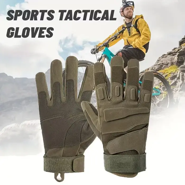 Gants tactiques pleine main chasse et VTT - Anti-dérapage résistant pour escalade et paintball