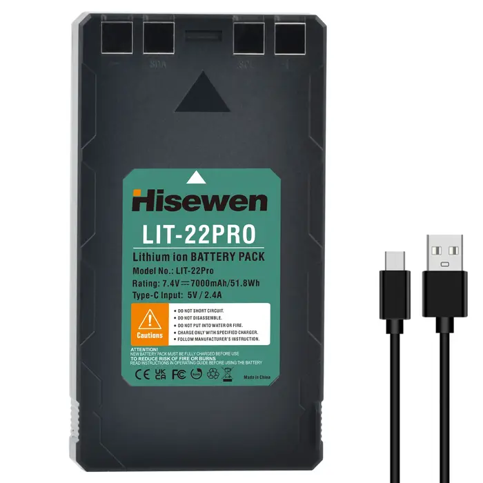 Batterie Hisewen LIT-22 LIT-22 Pro avec charge rapide USB-C pour les caméras de chasse SPYPOINT Flex