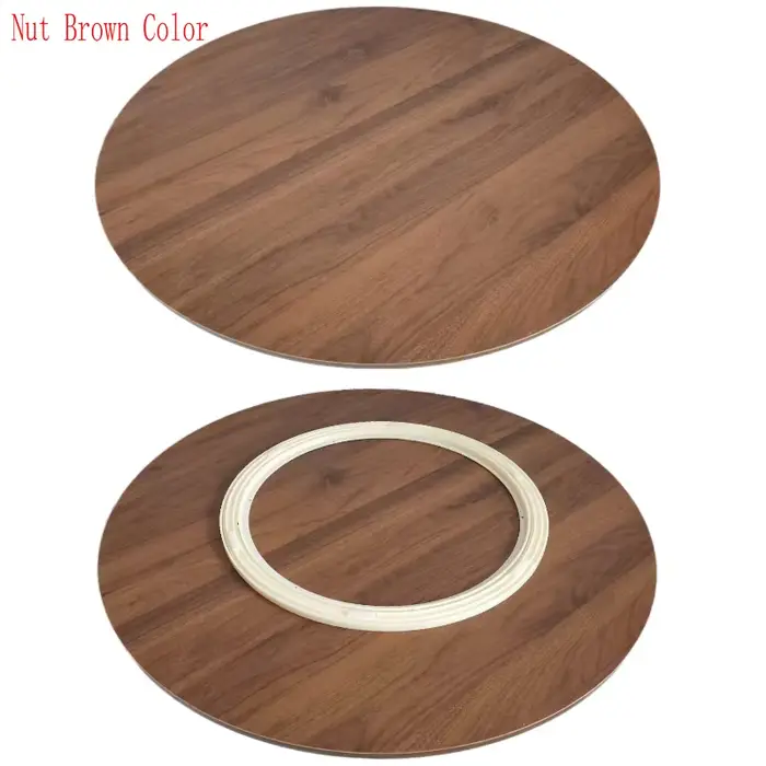 Plateau de Table en Bois à Comcussion Colorable avec Plastique Lisse, Planche Artificielle Ronde, Es