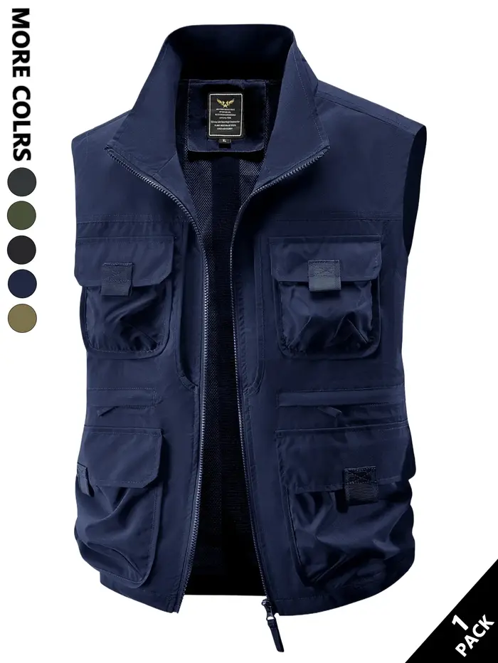 Gilet de travail décontracté pour hommes, coupe-vent et anti-chaleur, adapté aux déplacements quotid