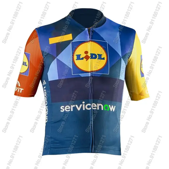 Lidl Team 2026 Maillot de cyclisme ensemble hommes été USA Aero vêtements Kit vélo de route chemises