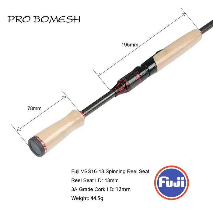 Pro Bomesh-Siège de moulinet Fuji VSS + poignée en liège de grade 3A, kit de bricolage, accessoire d