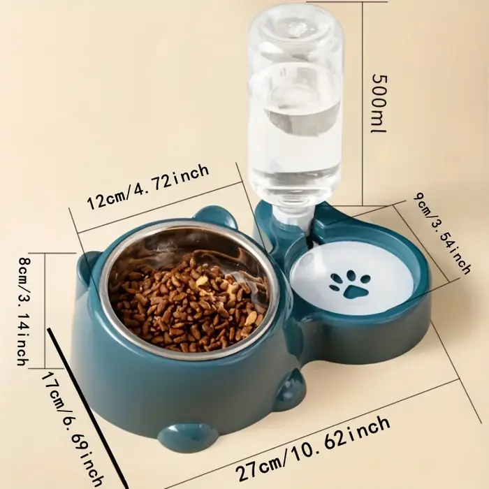 Bol oblique pour chat, bol pour chien, bassin de riz pour chat, double bol rechargeable automatique 