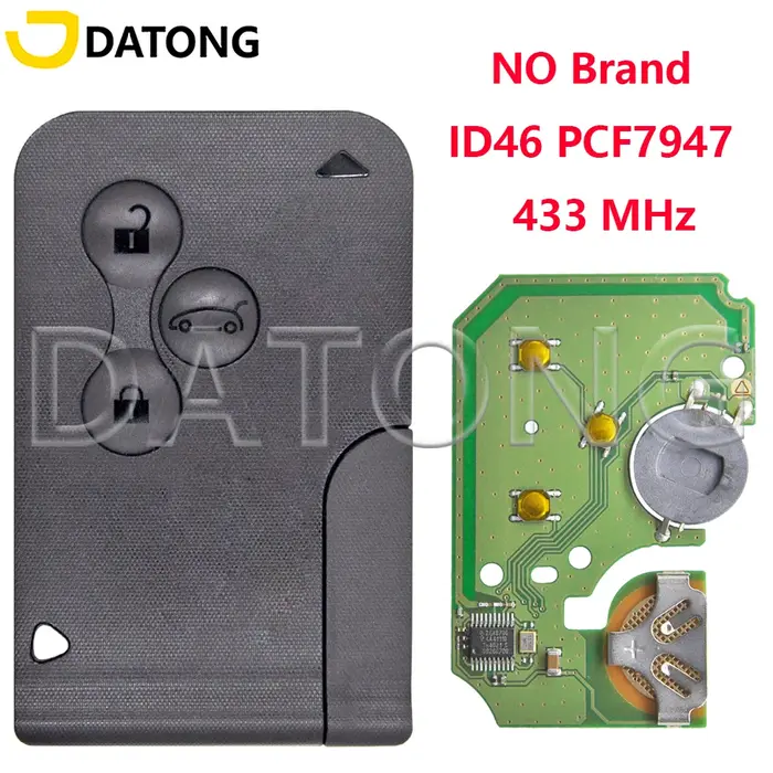 Datong World – clé de télécommande de voiture, pour Renault Megane2 Scenic 2 2003 – 2008 ID46 PCF794