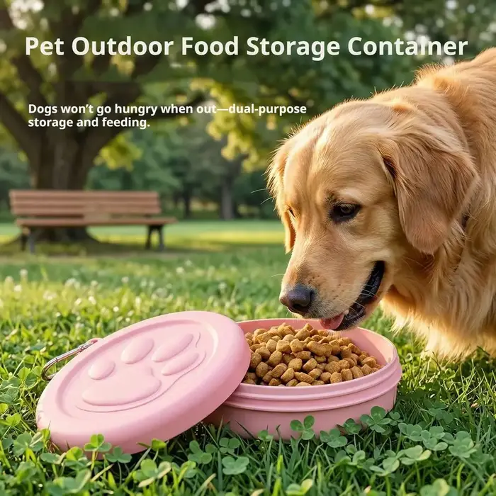 Conteneur portable pour nourriture pour chien et bol d'eau pour les voyages