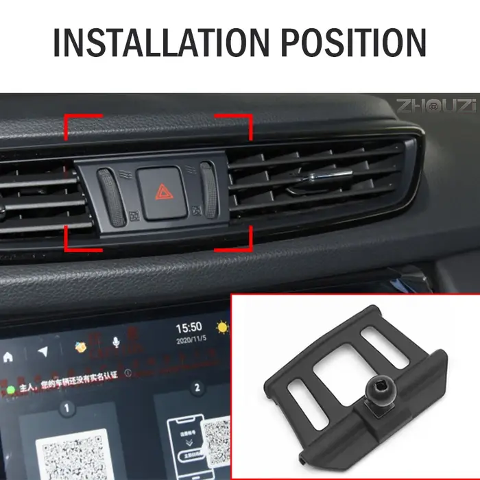 Support de téléphone portable pour voiture, support de ventilation, support GPS à gravité pour Nissa