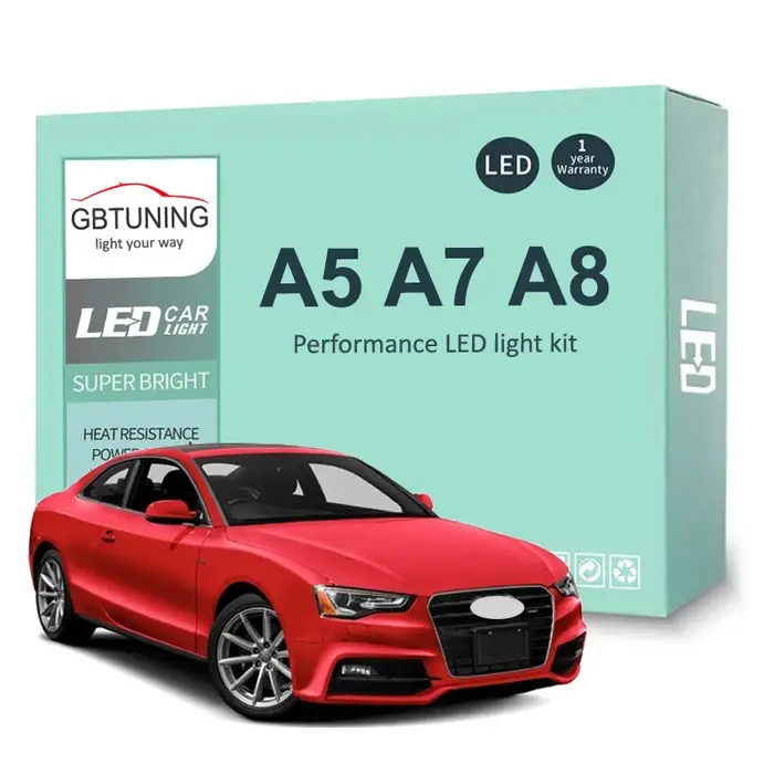 Kit d'ampoules LED intérieures pour Audi, lampe de coffre de lecture de voiture, Canbus, Audi A5 S5 