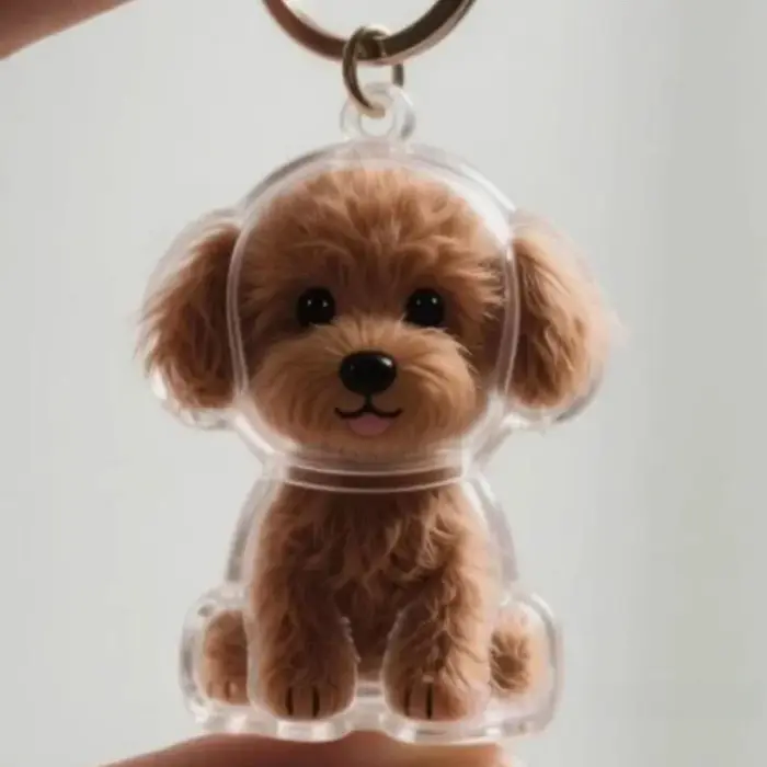 Boîte de rangement pour poils de chien en forme de chien, pour toilettage, porte-clés fait main DIY,