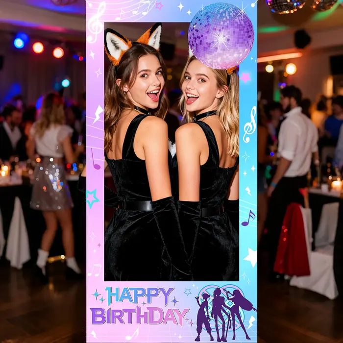 Bannière de toile de fond pour photomaton anniversaire chasseurs fête d'anniversaire thème chasseurs polyamide multicouleur fantaisie photo professionnel occasion spéciale