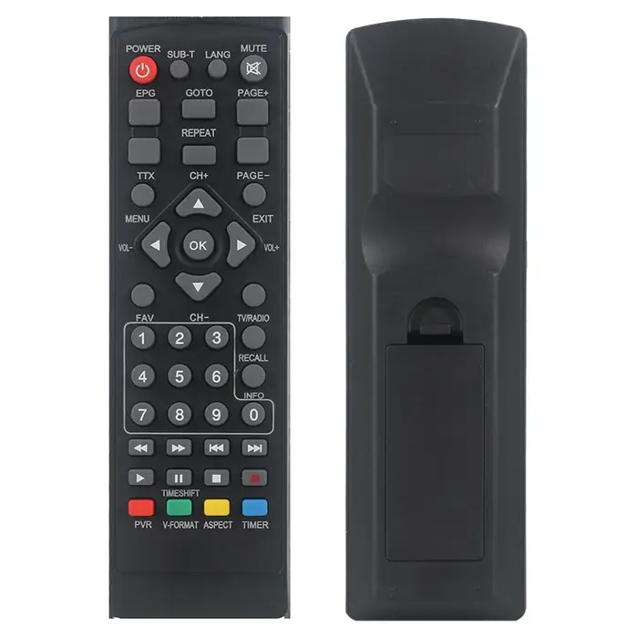 Télécommande avancée pour DVB-T2, parfaite pour HDTV et décodeur intelligent
