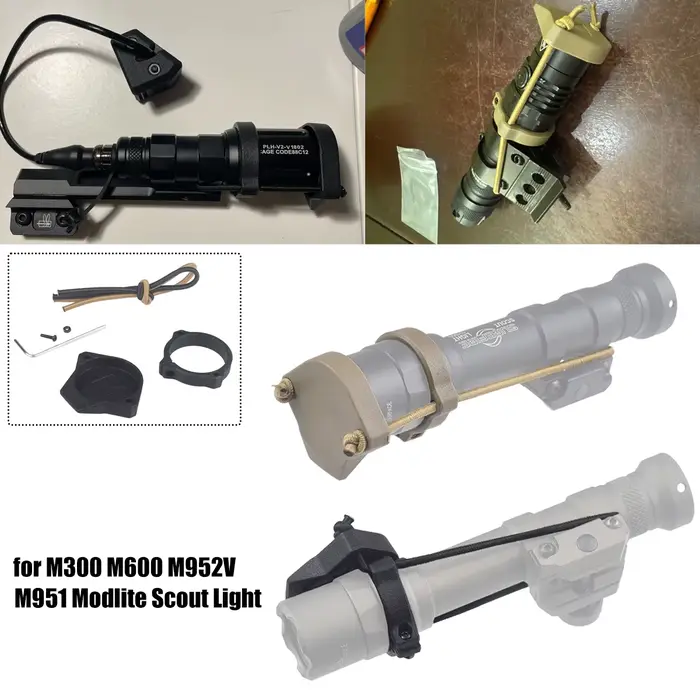 Cache objectif lampe tactique SureFire pour chasse - Protection lentille M300 M600 Modlite