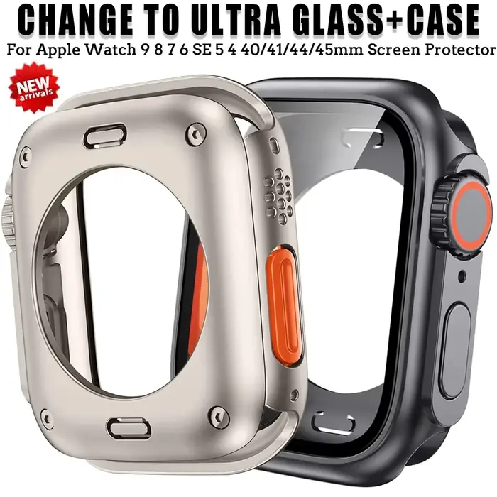 Protection écran Apple Watch 45mm 44mm 40mm 41mm - Film protection PC avant arrière iWatch