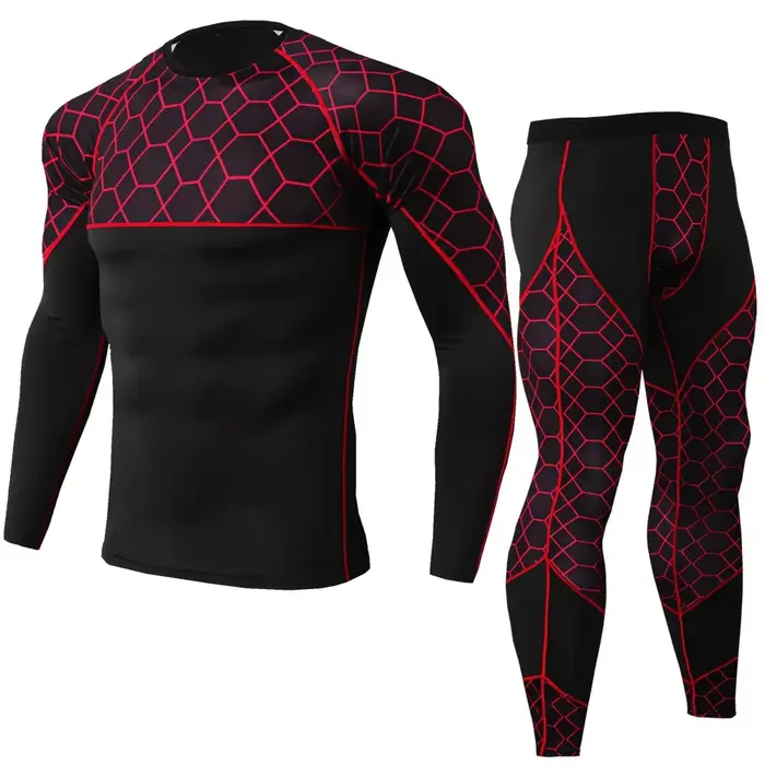 Ensembles de sous-vêtements de moto pour hommes, Leggings de sport respirants, Couches de base à séc