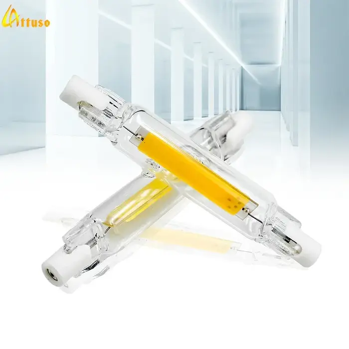 R7S LED 78mm 118mm 5W 10W 20W R7s projecteur AC 220V 110V COB lampe ampoule Tube de verre remplacer 