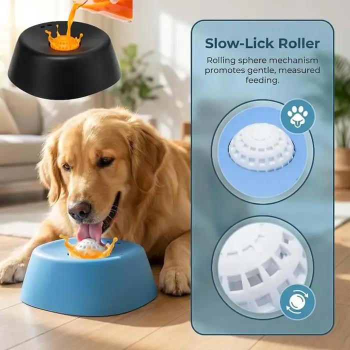 Gamelle anti-étouffement à alimentation lente pour chien