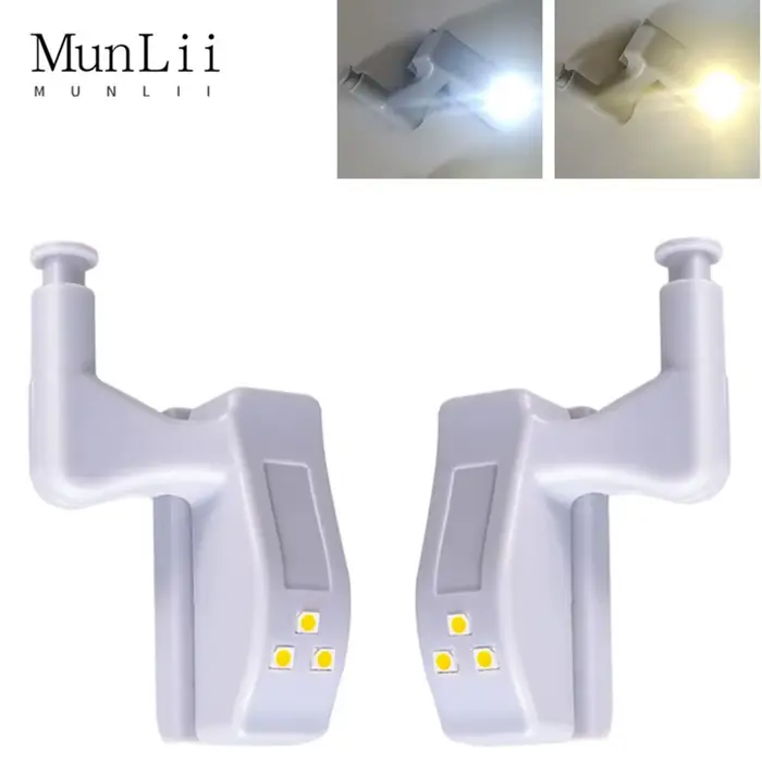 Charnière intérieure à LED, lampe sous-meuble universelle, capteur de garde-robe, lampe de nuit pour