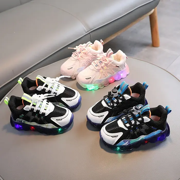Chaussures de course pour enfants, baskets décontractées respirantes en maille, chaussures de Sport 