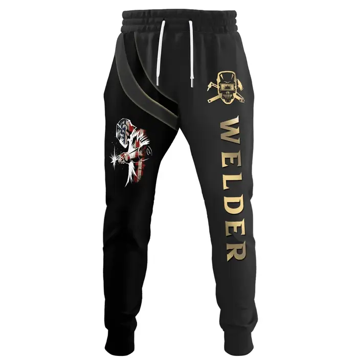 Pantalon de soudeur pour hommes, nom personnalisé, imprimé en 3D, pantalon de jogging, mode d'automn