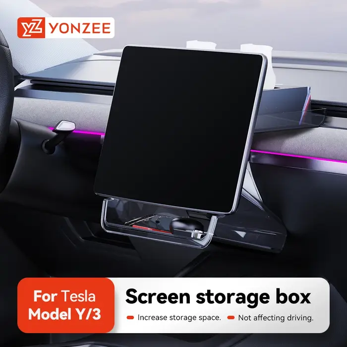 YZ – boîte de rangement pour écran caché, pour Tesla modèle 3 Y Highland Juniper 2021 – 2023, boîte 
