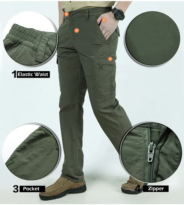 Pantalon Cargo décontracté pour hommes, pantalon de sport de plein air, multi-poches, tactique, impe