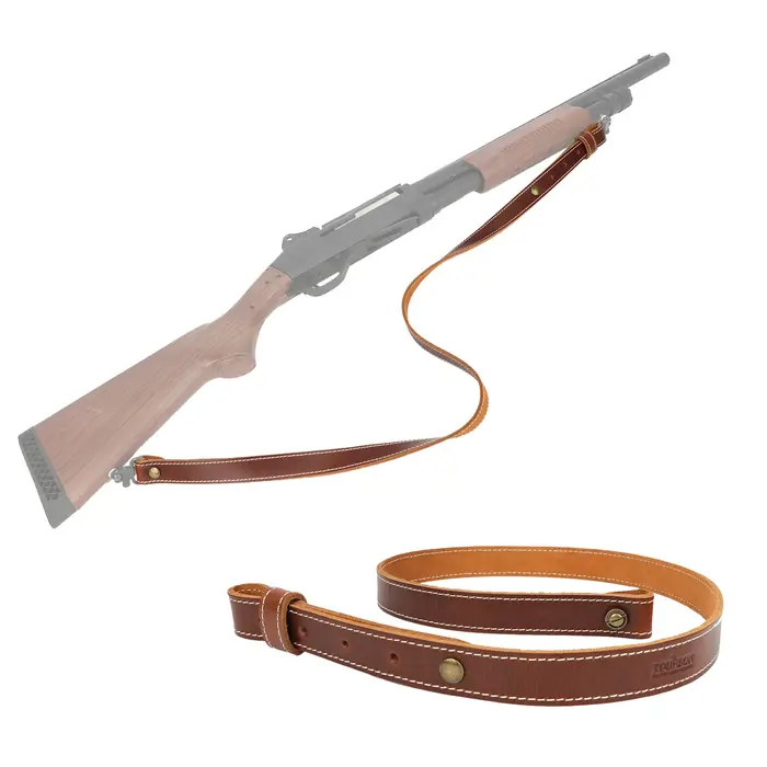 Sangle de fusil de chasse en cuir de buffle Tourbon réglable pour hommes occasions de chasse confortables et durables