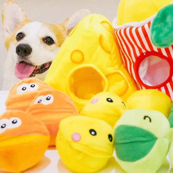 Jouet Interactif Sonore pour Chien iDestry Jouet Grinçant en Peluche Stimulant Intelligence et Curiosité de Votre Animal Occasions Spéciales et Routine Journee