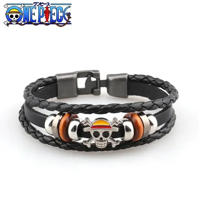 Bracelet une pièce en cuir Vintage européen et américain, périphériques d'animation, accessoires de 