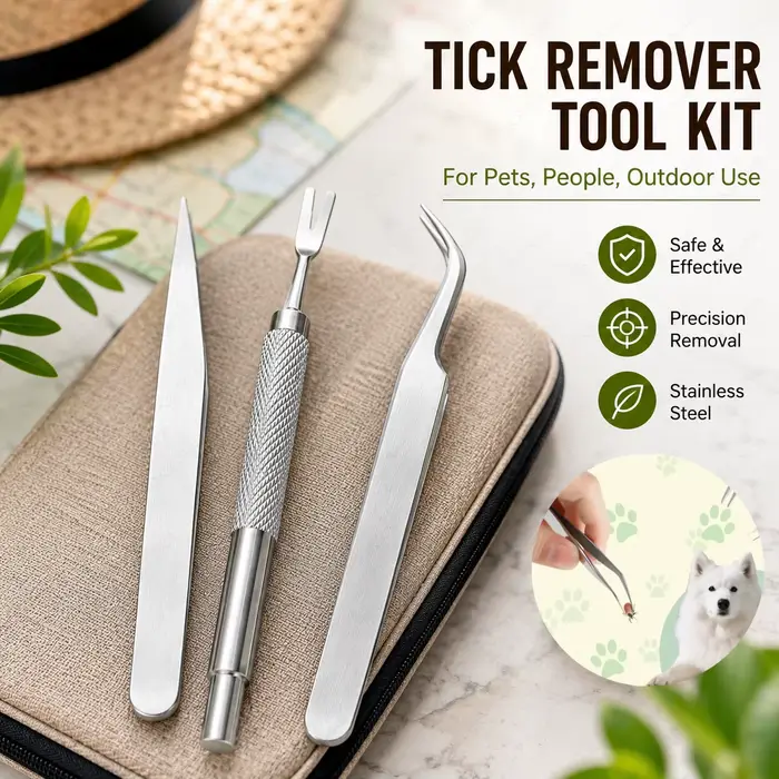 Kit de pinces à tiques pour animaux de compagnie