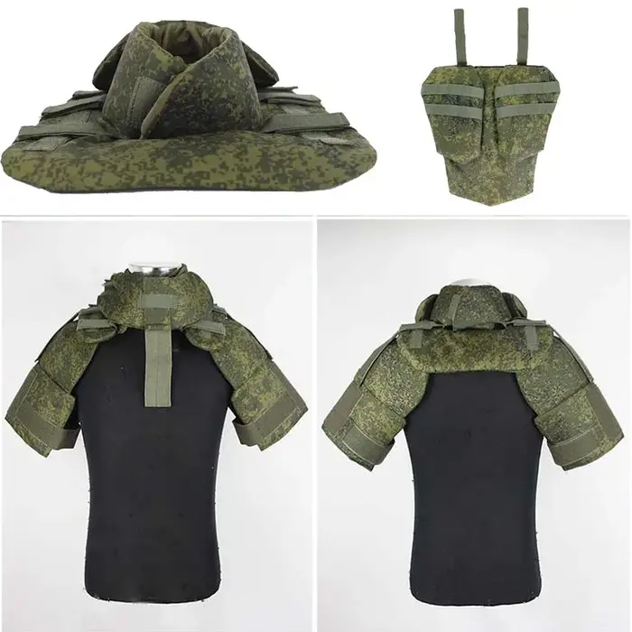 Kit d'extension protection tactique JPC Russe - Épaulières, cou et entrejambe pour chasse et airsoft