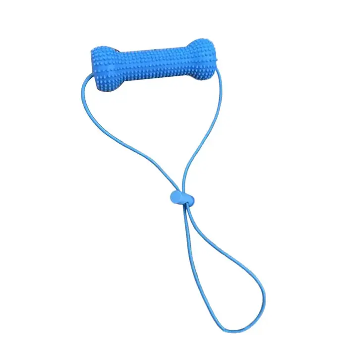 Jouet à mâcher dentaire 2-en-1 pour chien, corde réglable, brosse à dents en forme d'os, nettoyage e