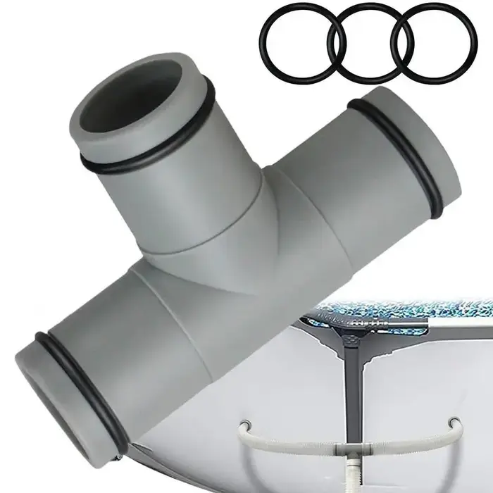 Joint en T pour tuyau d'eau en matériau PP de haute qualité pour piscine, adaptateur de remplacement de tuyau de 32MM, blanc ou rouge, joint droit pour piscine, accessoire de filtration polyvalent