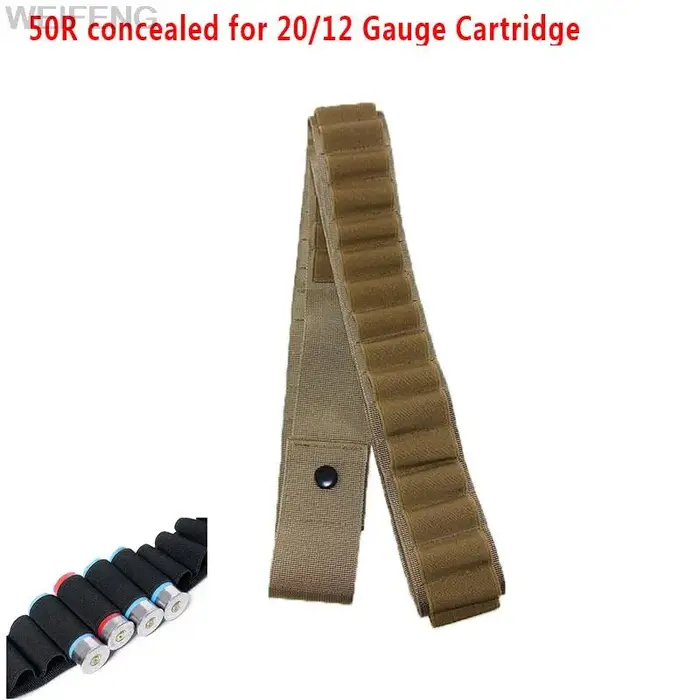 Ceinture bandolier réglable pour fusil de chasse, cartouches Dul26/50 rondes, coque de munitions, El